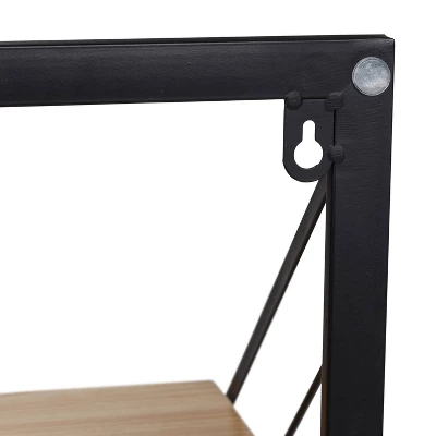 Honey-Can-Do Small Laundry Wall Shelf With Wood Light Oak 4 Honey-Can-Do Small Laundry Wall Shelf With Wood Light Oak - Image 2