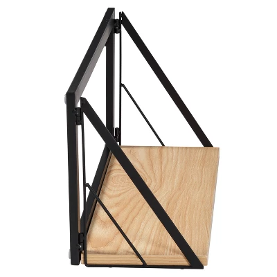 Honey-Can-Do Small Laundry Wall Shelf With Wood Light Oak 7 Honey-Can-Do Small Laundry Wall Shelf With Wood Light Oak - Image 5