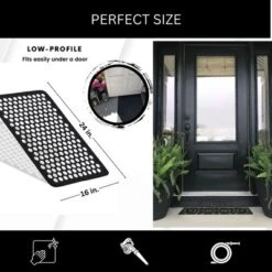 Evideco French Home Goods Front Door Mat HAROLD For Outdoor Weather-Resistant & Durable Rubber Rug - Non-Slip Entryway Doormat - 24x16 Inches -Decor Vista GUEST 3f6efd82 c4f0 4c5f adfa 87aaa5815cde