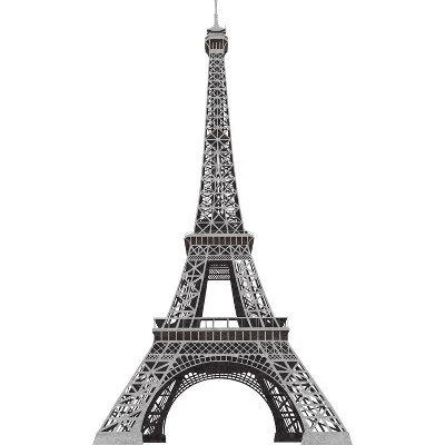 Eiffel Tower Peel And Stick Giant Wall Decal Black - ROOMMATES 3 Eiffel Tower Peel And Stick Giant Wall Decal Black - ROOMMATES