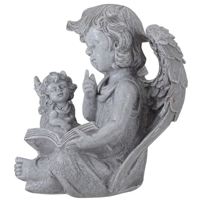 Northlight 8.25" Reading Angels With Book Outdoor Garden Statue 6 Northlight 8.25" Reading Angels With Book Outdoor Garden Statue - Image 4