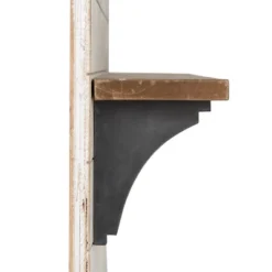 46.1" X 26" Wall Shelf With 5 Hooks White/Brown - Uniek -Decor Vista GUEST 3fc30bf0 06cd 47b7 99a2 bcaf930f2fae