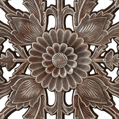 2pc Botanical Carved Wall Decor Panel Set Bronze - Madison Park 4 2pc Botanical Carved Wall Decor Panel Set Bronze - Madison Park - Image 2