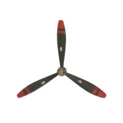 25" X 22" Metal Airplane Propeller 3 Blade Wall Decor With Aviation Detailing Black - Olivia & May 9 25" X 22" Metal Airplane Propeller 3 Blade Wall Decor With Aviation Detailing Black - Olivia & May -Decor Vista GUEST 401a4f28 2b4c 414d 9608 0b176fbee18f