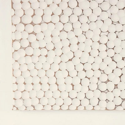 48"x16" Wooden Geometric Handmade Abstract Spotted Panel Wall Decor White - Olivia & May: Carved MDF, Modern Art, Indoor 5 48"x16" Wooden Geometric Handmade Abstract Spotted Panel Wall Decor White - Olivia & May: Carved MDF, Modern Art, Indoor - Image 3