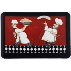 Pizza Pasta Chefs Designer Chef Oil & Stain Resistant Anti-Fatigue Kitchen Floor Mat -Decor Vista GUEST 40b38f8c 410c 4df8 a14c e7b66a726f0e