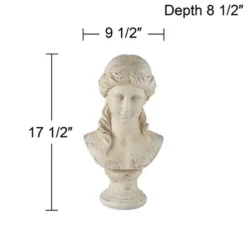 Kensington Hill Classic Greek 17 1/2" High Antique White Bust Sculpture -Decor Vista GUEST 42c1d93a 129a 4e4a 9b49 4204530d268d