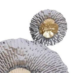 LuxenHome Silver And Gold Flowers Metal Wall Decor -Decor Vista GUEST 42d41fbb df49 4aaf 9923 a55571f79d6a