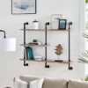3-Tier Aurora Pipe Wall Shelf Unit Black/Rustic - Danya B. 2 3-Tier Aurora Pipe Wall Shelf Unit Black/Rustic - Danya B. -Decor Vista GUEST 436bdf55 8cf2 4f2a b6b1 f9dc3f0d3839
