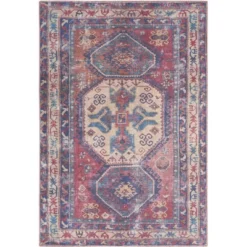 Nicole Curtis Machine Washable Bordered Southwestern Indoor Rug -Decor Vista GUEST 439ef5d1 f488 4590 9c4d 0f66f95b41f2