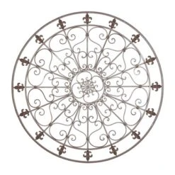 Metal Fleur De Lis Scrollwork And Wall Decor Black - Olivia & May -Decor Vista GUEST 44acaa45 5b49 4074 8d22 bbf381eb611e