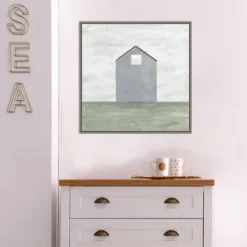 22" X 22" Rural Barn Simplicity III By Courtney Prahl Framed Canvas Wall Art Gray Wash - Amanti Art -Decor Vista GUEST 4535a793 605c 413c 9c4e 245d3cef0230