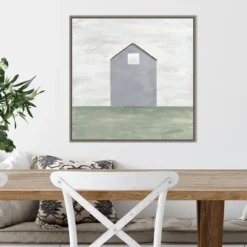 22" X 22" Rural Barn Simplicity III By Courtney Prahl Framed Canvas Wall Art Gray Wash - Amanti Art -Decor Vista GUEST 462e0d5b 3934 4978 b5a3 6f6c71414ad1