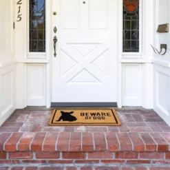 Beware Of Dog Natural Coir Door Mat 17"x30" - Welcome Front Doormat Non Slip Rug For Home Indoor Outdoor Entrance -Decor Vista GUEST 463cc741 8cdc 4d5d b5d5 ae161c302acc