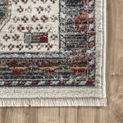 NuLOOM Evie Global Inspired Emblem Fringe Area Rug 4 NuLOOM Evie Global Inspired Emblem Fringe Area Rug - Image 2