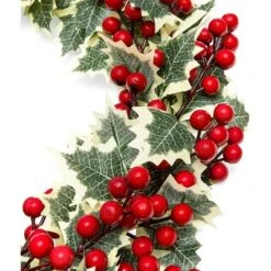 Farmlyn Creek Artificial Christmas Wreath With Holly Berries For Door Decoration (15.7 In) -Decor Vista GUEST 479a3f5e 6d71 4b91 b5d4 f808b9c157c7
