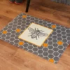 2'x3' ColorStar Bee Hex Door Mat Gray - Bungalow Flooring -Decor Vista GUEST 491ff504 ac56 4852 846e 32450b042a1b