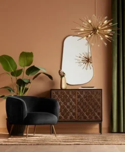 Possini Euro Design Reuleaux Rectangular Vanity Wall Mirror Modern Curved Corner Champagne Gold Frame 26" Wide For Bathroom Bedroom Living Room Office -Decor Vista GUEST 49b60006 0f3b 4283 af36 a2d386ab482d