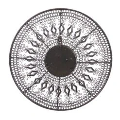 Set Of 3 Metal Plate Wall Decors With Intricate Pattern Black - Olivia & May -Decor Vista GUEST 49f224c0 5dd8 4059 a6ca daa1242e2bab