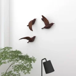 Set Of 3 Metallic Flying Bird Sculptures Wall Decor - Olivia & May -Decor Vista GUEST 49fd35e7 f7b0 4db5 912b a5c7bda7c49a