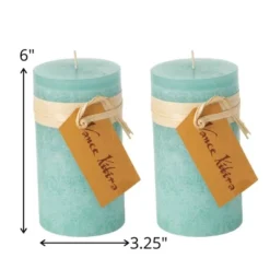 Sea Foam Pillar Candles - Set Of 2 -Decor Vista GUEST 4aa7b48a b29f 4ac9 aca8 7042aa1fbfe5