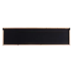 Multi-Functional Wall Memo Board With Chalkboard And Metal Clips Brown - StyleCraft
