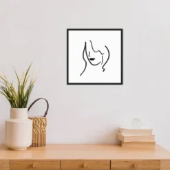 16" X 16" Muser II Woman By Isabelle Z Framed Canvas Wall Art Black - Amanti Art -Decor Vista GUEST 4ba3f45c 4dae 4e96 aaf5 0786741a53c4