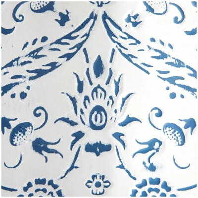 Set Of 3 Metal Floral Wall Decors With Embossed Details White - The Novogratz 4 Set Of 3 Metal Floral Wall Decors With Embossed Details White - The Novogratz - Image 2