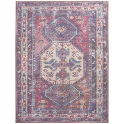 Nicole Curtis Machine Washable Bordered Southwestern Indoor Rug -Decor Vista GUEST 4c46d401 8747 435c a2c5 4a90d7e4a97a