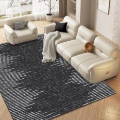 Acekool 8x10 Washable Area Rug, Black And White Striped Non Slip Low Pile Carpet, Modern Distressed Diamond Pattern For Living Room Bedroom Nursery 15 Acekool 8x10 Washable Area Rug, Black And White Striped Non Slip Low Pile Carpet, Modern Distressed Diamond Pattern For Living Room Bedroom Nursery -Decor Vista GUEST 4cee2bd6 da4e 4199 9959 0bf290f80617