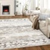Washable Area Rug For Living Room, Non-Slip Farmhouse Carpet, Soft Large Indoor Rug For Bedroom, Dining Table, And Home Office Decor, Brown -Decor Vista GUEST 4fb12722 7f1b 46e6 afa2 6ddf1dc5963c