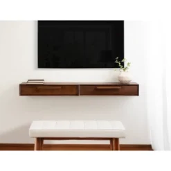 Kate & Laurel All Things Decor 30"x9"x6" McCutcheon Floating Shelf Walnut Brown -Decor Vista GUEST 502896a4 b8d4 47db 9676 203702eb18b1