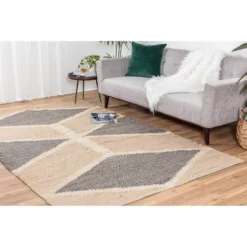4'x6' Mountains Of The Moon Jute Area Rug Natural/Gray/Ivory - Anji Mountain -Decor Vista GUEST 5224d07c 2ad3 40b2 a2da 878bfd1a5204