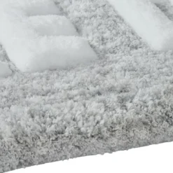 Kate Aurora Dorm Basics "Take It Off" Gray Typography Soft Tufted Oversized Bath Rug Runner - 2'x5' -Decor Vista GUEST 52fda1b4 2ee2 4984 980d 3b325d77166e