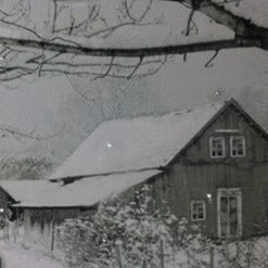 Northlight Fiber Optic Lighted "You're In Ford Country" Snowy Cabin Canvas Wall Art 12" X 15.75"