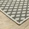 Trinity Casual Diamond Lattice Patio Area Rug Beige/Gray - Captiv8e Designs