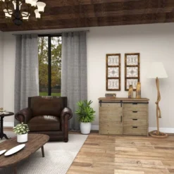 36" X 14" Wood Scroll Window Inspired Wall Decor With Metal Scrollwork Relief Brown - Olivia & May -Decor Vista GUEST 55abac87 3bec 4118 b470 01408794f5a9