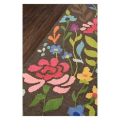 2'3"x8' Floral Tufted Runner Brown - Momeni -Decor Vista GUEST 5637044a 360f 4520 8d34 6156dbad73bb
