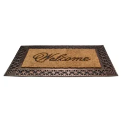 Northlight Gold And Natural Coir Rectangular "Welcome" Doormat 23" X 35" -Decor Vista GUEST 566588b6 788e 413e abdd 83127e6112d9