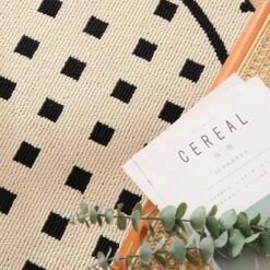 Zarkea® 39" X 39" Round Modern Abstract Mat, Black & White Geometric Pattern, Washable Microfiber Non-Slip Rug For Indoor/Outdoor Use -Decor Vista GUEST 56fcecc8 cefe 41b9 b39f 9b26f5c5affd