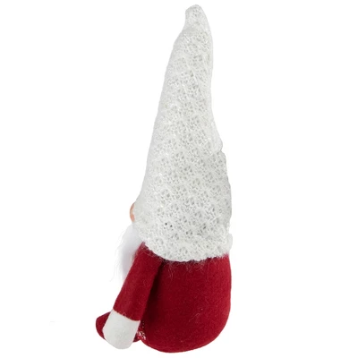 Northlight 9.5" Red And White Plaid Boy Gnome Christmas Decoration 6 Northlight 9.5" Red And White Plaid Boy Gnome Christmas Decoration - Image 4