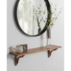 36" Corblynd Traditional Wood Wall Shelf Rustic Brown - Kate & Laurel All Things Decor -Decor Vista GUEST 5916a0ea c577 4fa6 876d 25dbe740f8b1