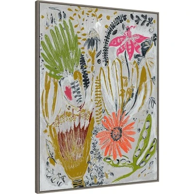 32" X 42" Tropical Blooms I By Maya Woods Framed Canvas Wall Art Print - Amanti Art 3 32" X 42" Tropical Blooms I By Maya Woods Framed Canvas Wall Art Print - Amanti Art
