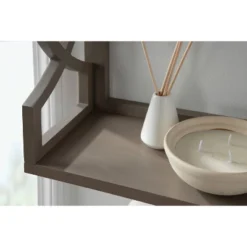 25" X 28" Raines Wood Decorative Wall Shelf Gray - Kate & Laurel All Things Decor -Decor Vista GUEST 5b7af61d 8513 481d 9a8e 3a98dc72e51b