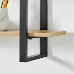 35.5" X 31.5" Rio 3 Tier Floating Bracket Wall Shelf Chestnut - Danya B. -Decor Vista GUEST 5b863f97 e31e 49be ab05 f1d0e901f929