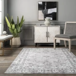 NuLOOM Ren Vintage Floral Machine Washable Area Rug -Decor Vista GUEST 5c00d40f e37a 45c1 aab2 c0007b19de1d