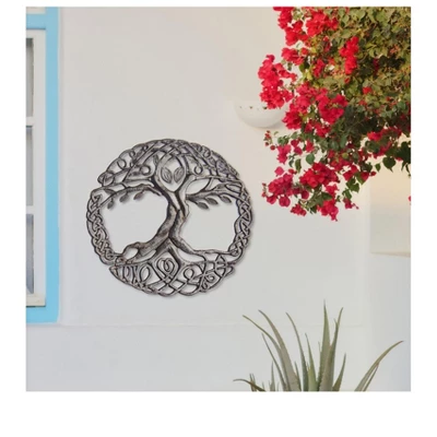 Global Crafts Celtic Tree Of Life Haitian Steel Drum Wall Art 6 Global Crafts Celtic Tree Of Life Haitian Steel Drum Wall Art - Image 4