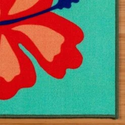 4"x6" Disney Lilo & Stitch Colorful Waving Youth Digital Printed Kids' Area Rug: Stitch Room Accent For Kids Bedroom