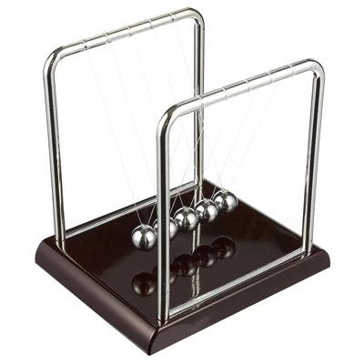 Juvale Newton's Cradle Balance Pendulum, Pendulum Balls Physics Learning Desk Toy For Home And Office, 7x6x7 In 5 Juvale Newton's Cradle Balance Pendulum, Pendulum Balls Physics Learning Desk Toy For Home And Office, 7x6x7 In - Image 3