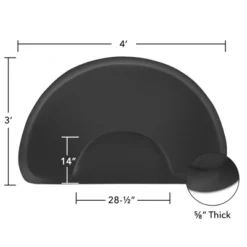 Saloniture Salon & Barber Shop Chair Anti-Fatigue Floor Mat - Black Semi Circle -Decor Vista GUEST 5d4443dc 2b7c 4a0b 9d51 105fcb58d64d